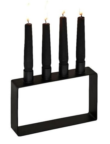 Frame 4 Candlesticks 4 Flames Black novoform SINGLE PIECES