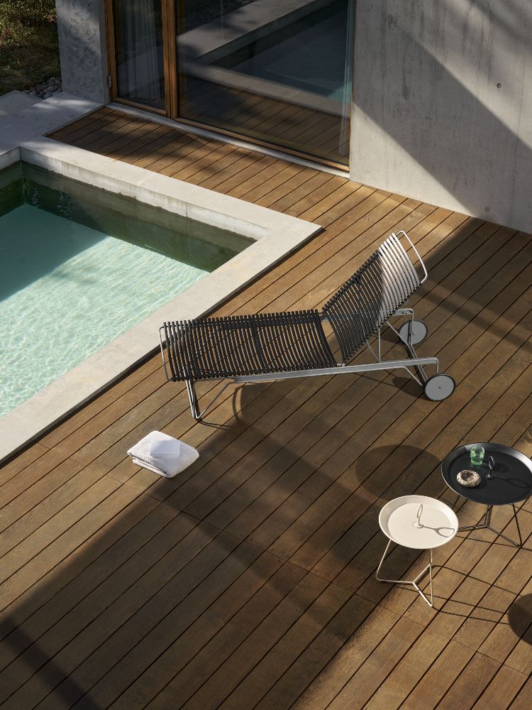 Click Adjustable Chaise Longue sun lounger Outdoor HOUE