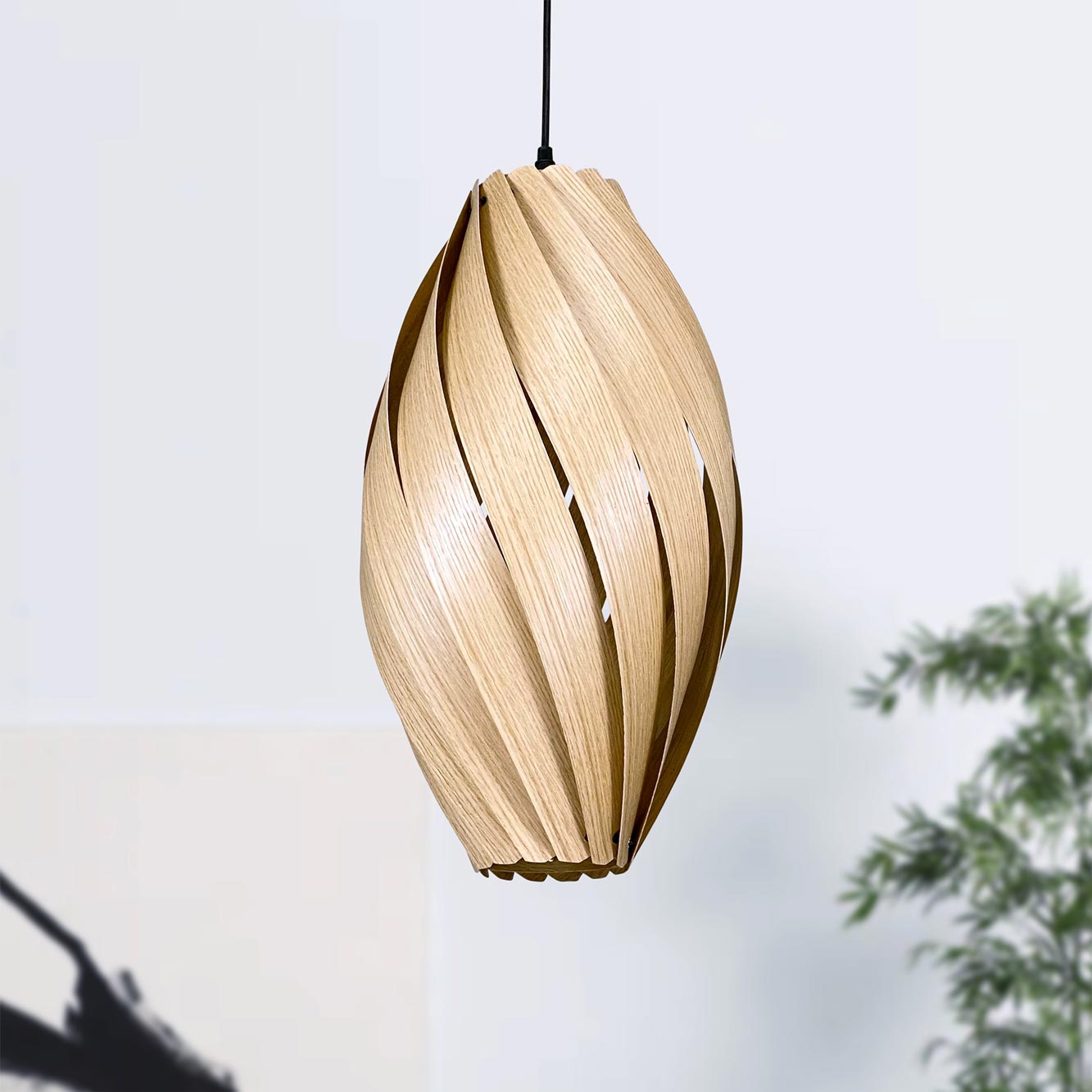 Ardére Pendant lamp elongated Oak Gofurnit