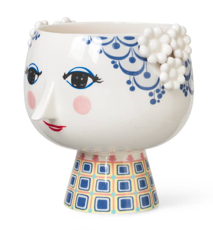Eva Flowerpot 21 cm Blue Bjorn Wiinblad