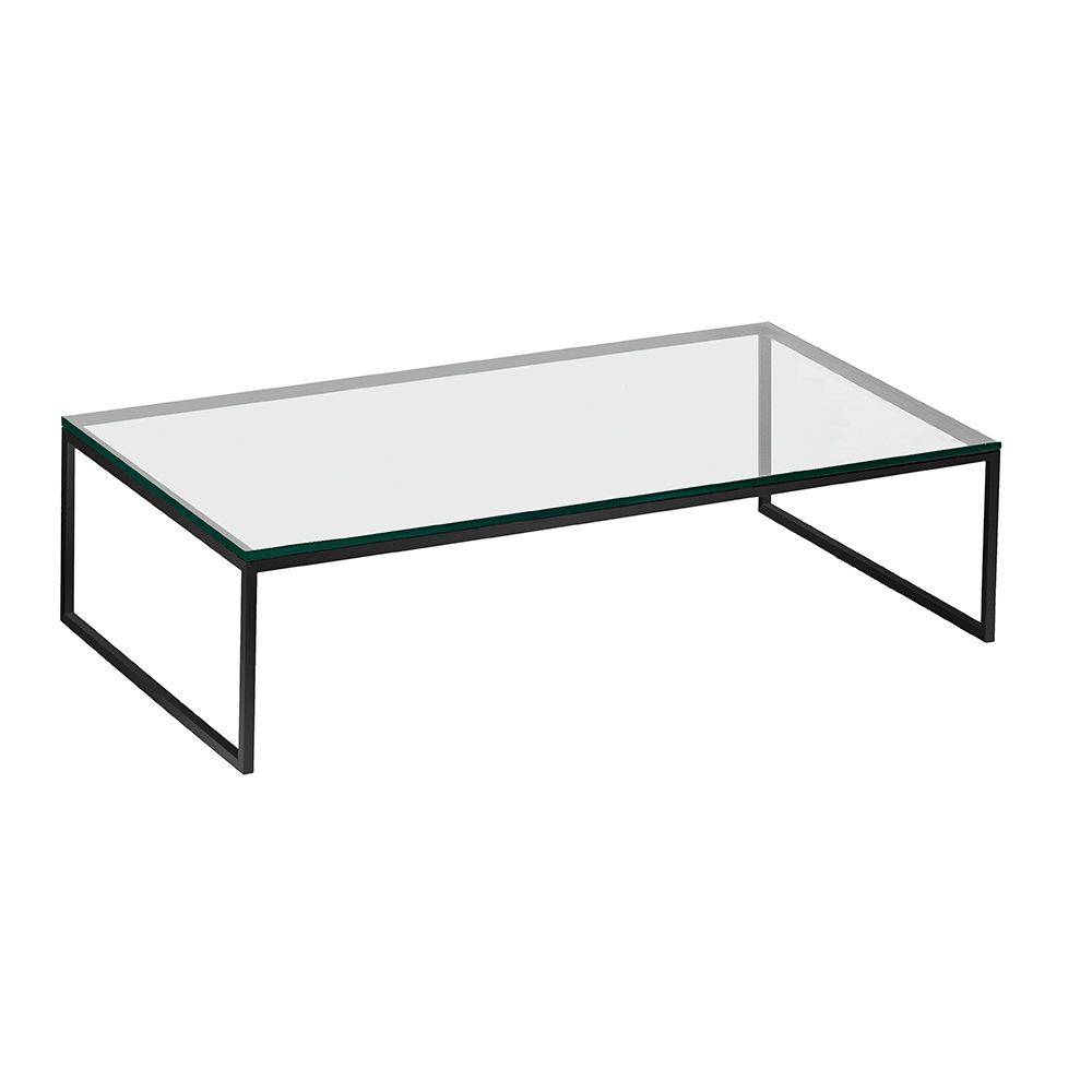 Less H 5/2 glass ESG clear coffee table Hans Hansen