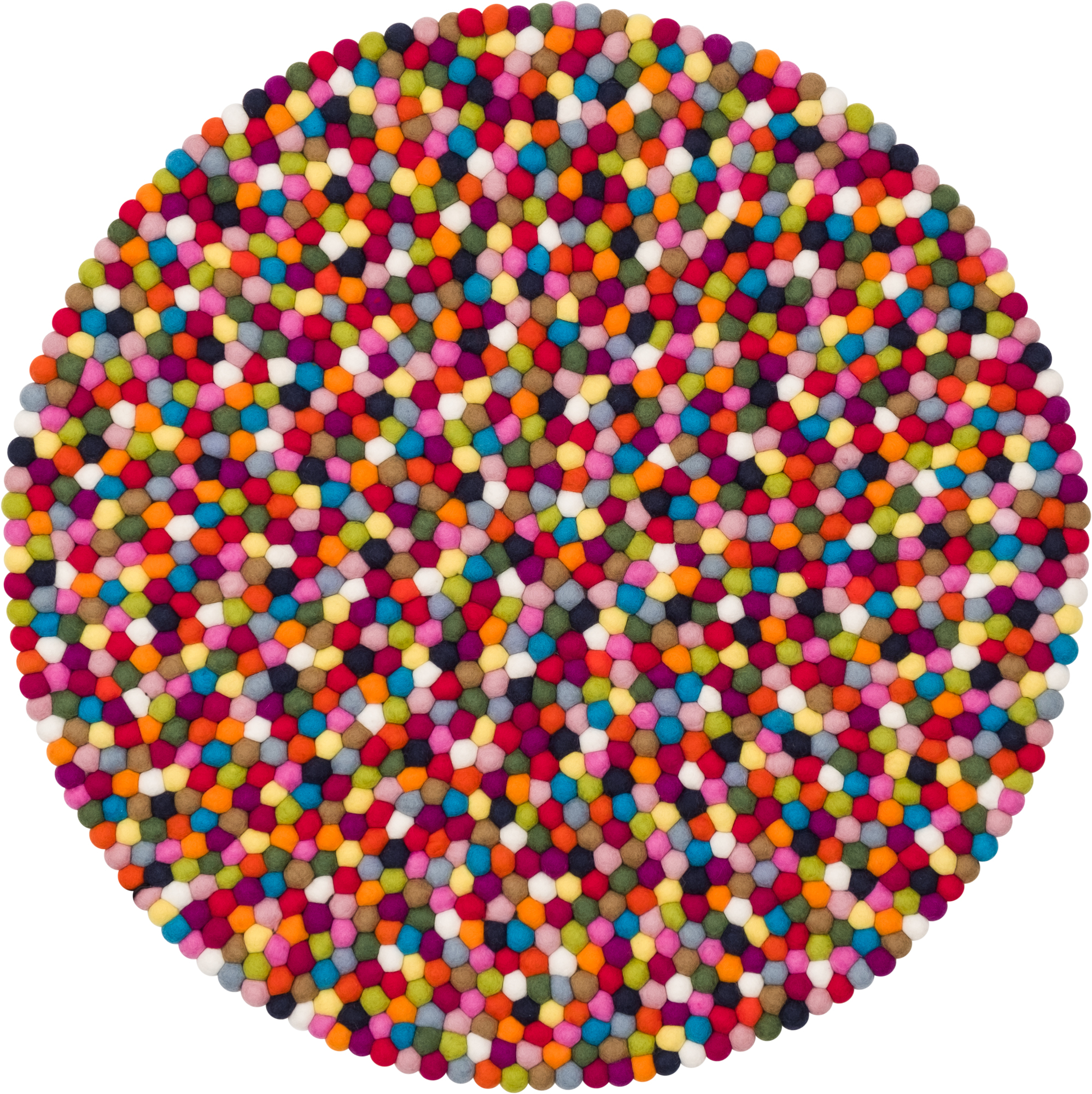Felt ball Carpet round 120 cm myfelt