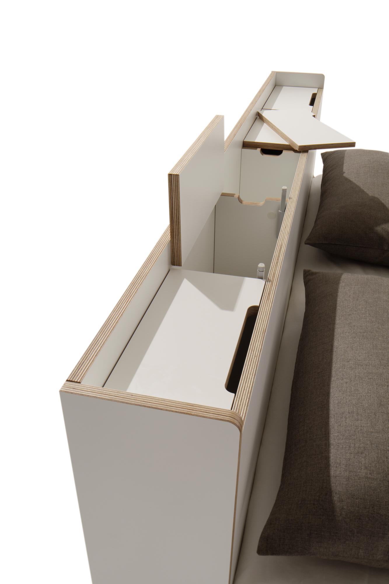 Nook Double bed CPL White Müller Möbelwerkstätten NK140