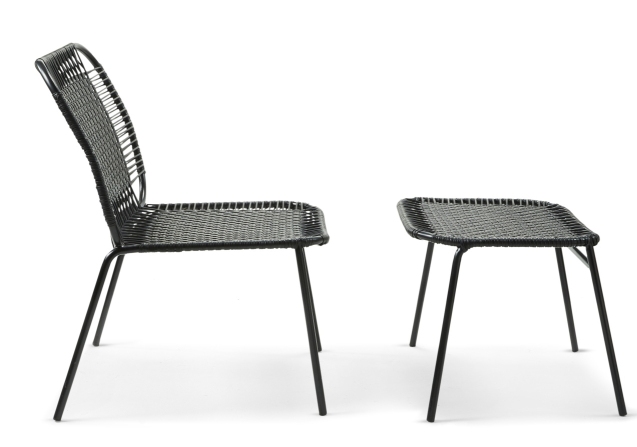 Cielo Footstool Footstool Outdoor ames Black - Black