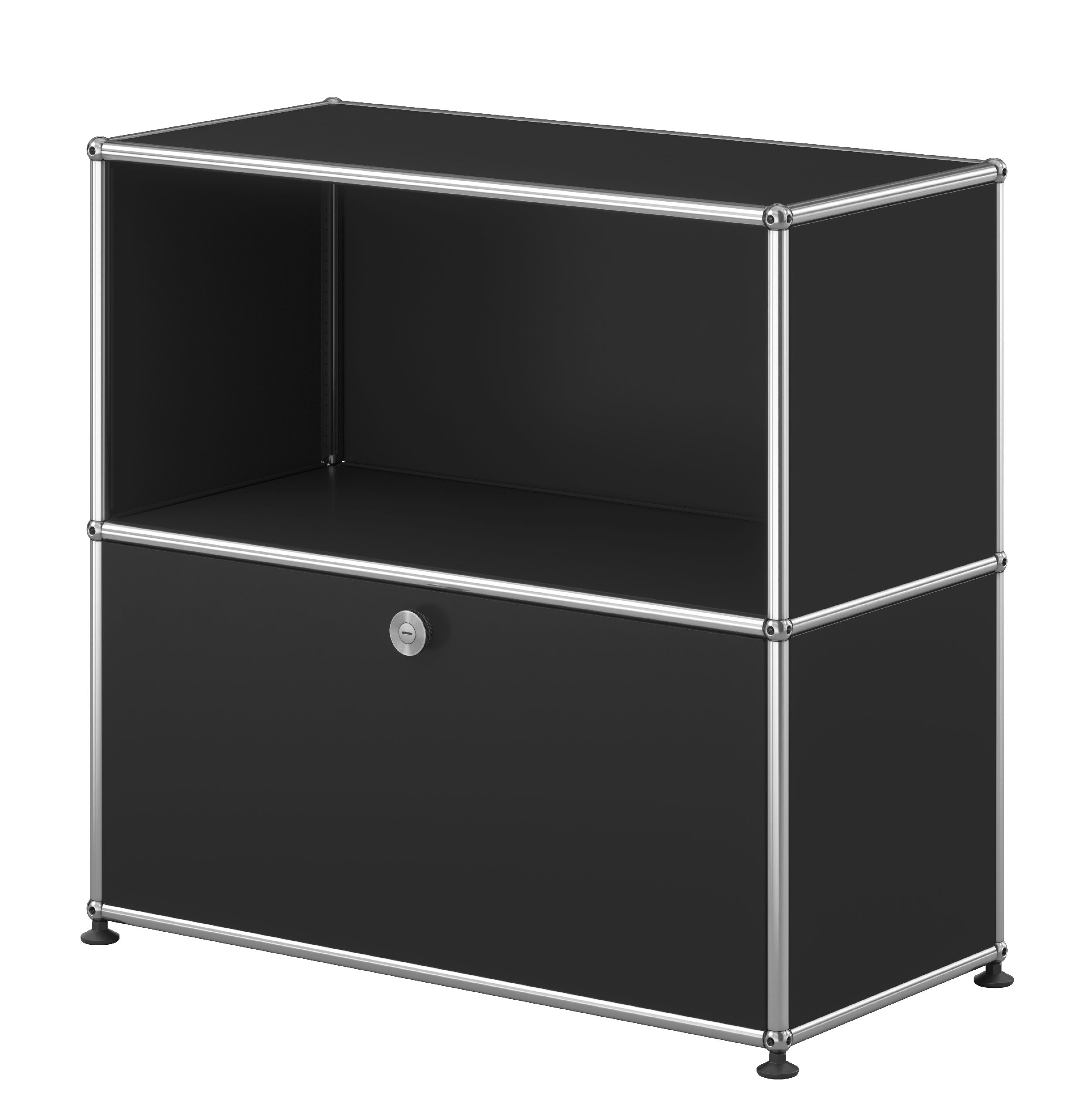 USM Haller Sideboard M62 1 Flap / 1 Open Graphite Black