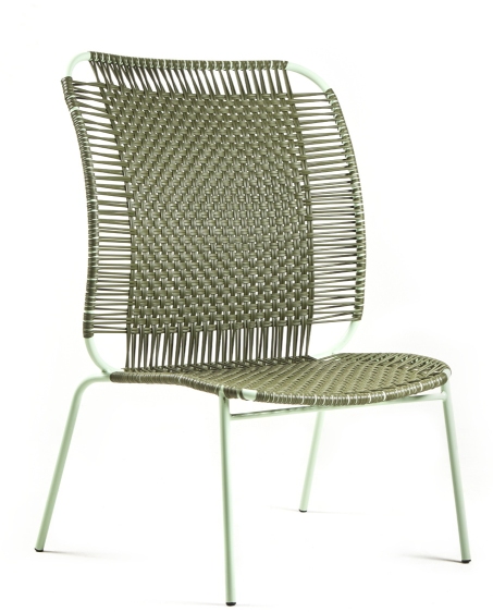 Cielo Lounge Chair High Lounge Chair High Outdoor ames Olive green - Pastel green