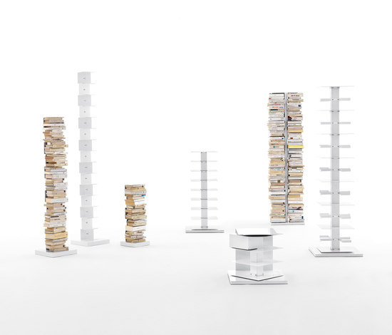 Ptolomeo x4 Kit C Rotating Books / CD Column 110 White Opinion Ciatti