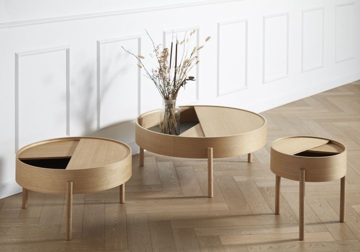 Arc Side Table Oak oiled Ø 42 cm Woud