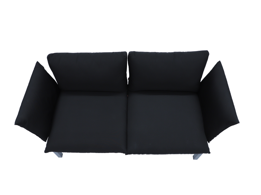 Fiam Domino outdoor sofa 2-seater with armrests and cushions Jan Kurtz