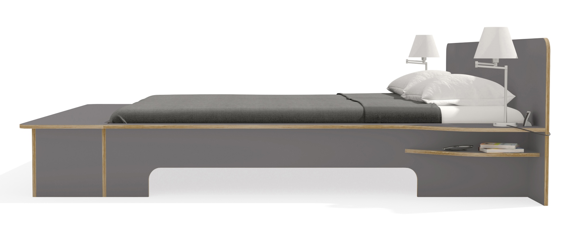 Plane Double bed Müller Möbelwerkstätten