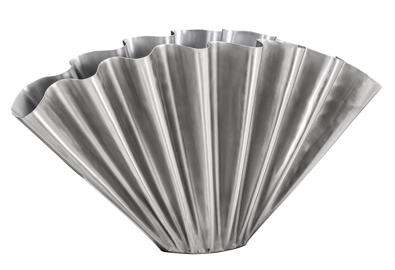 Vase HDFlood Wide Brushed Silver Finish house doctor 