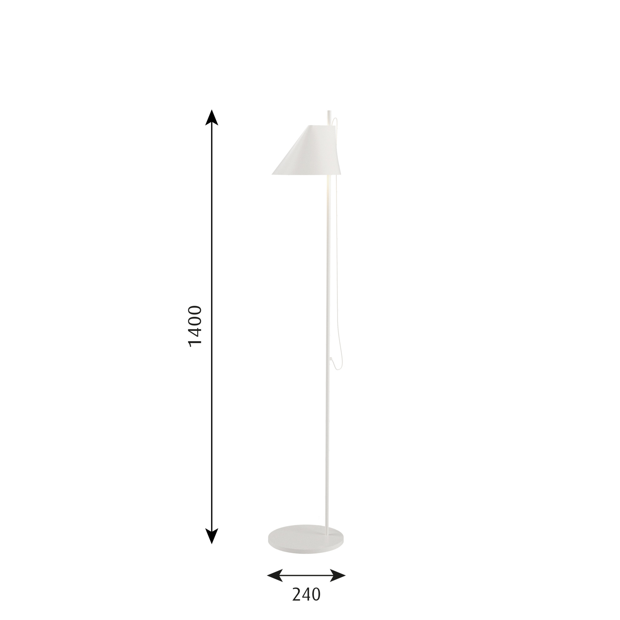 Yuh LED Floor Lamp Louis Poulsen White