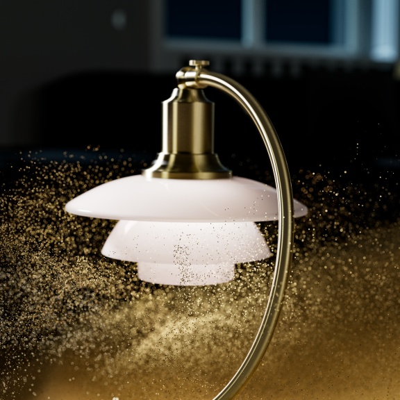 PH 2/2 Luna Table Lamp Brass / Opal Glass Louis Poulsen LIMITED EDITION