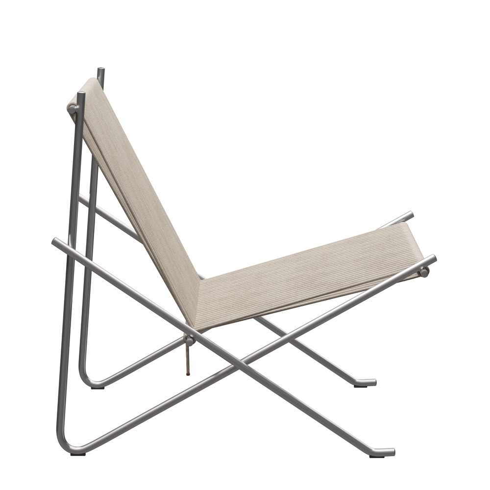 PK4 Lounge Chair Steel - Nature Fritz Hansen