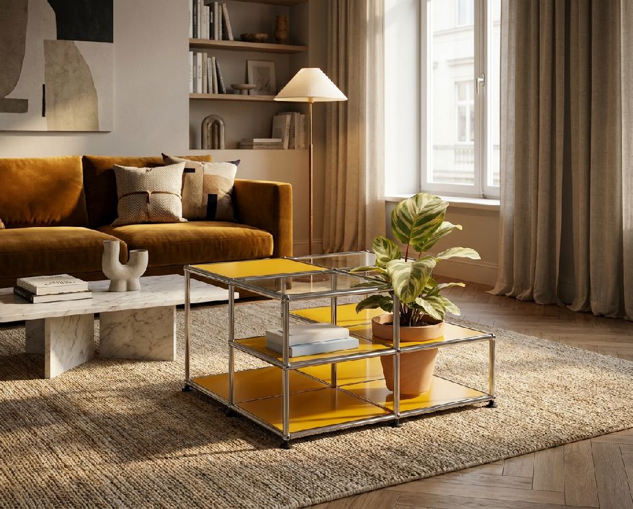 Side table with plant element USM Haller