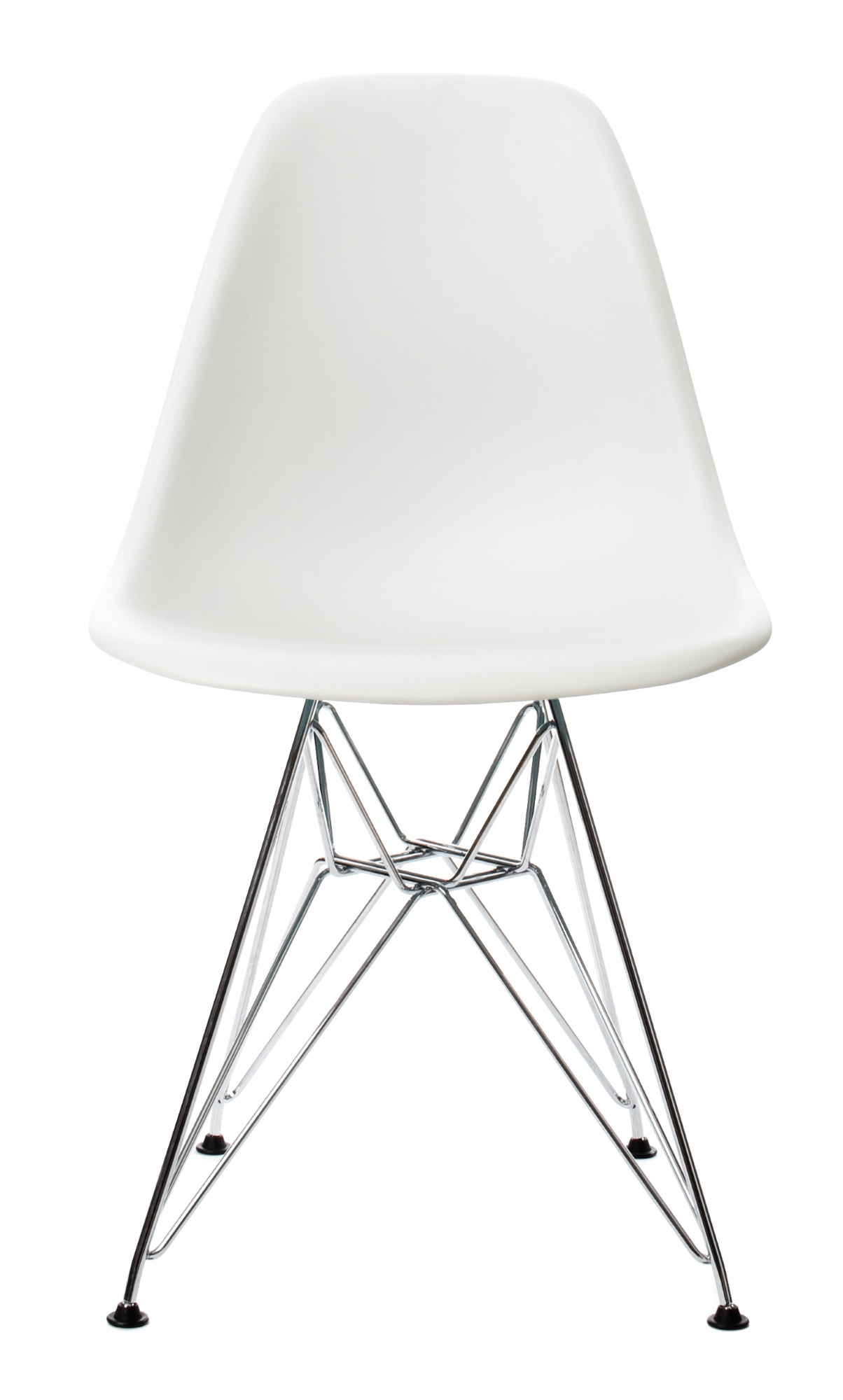 Eames Plastic Side Chair DSR Chair Vitra Chrome-White