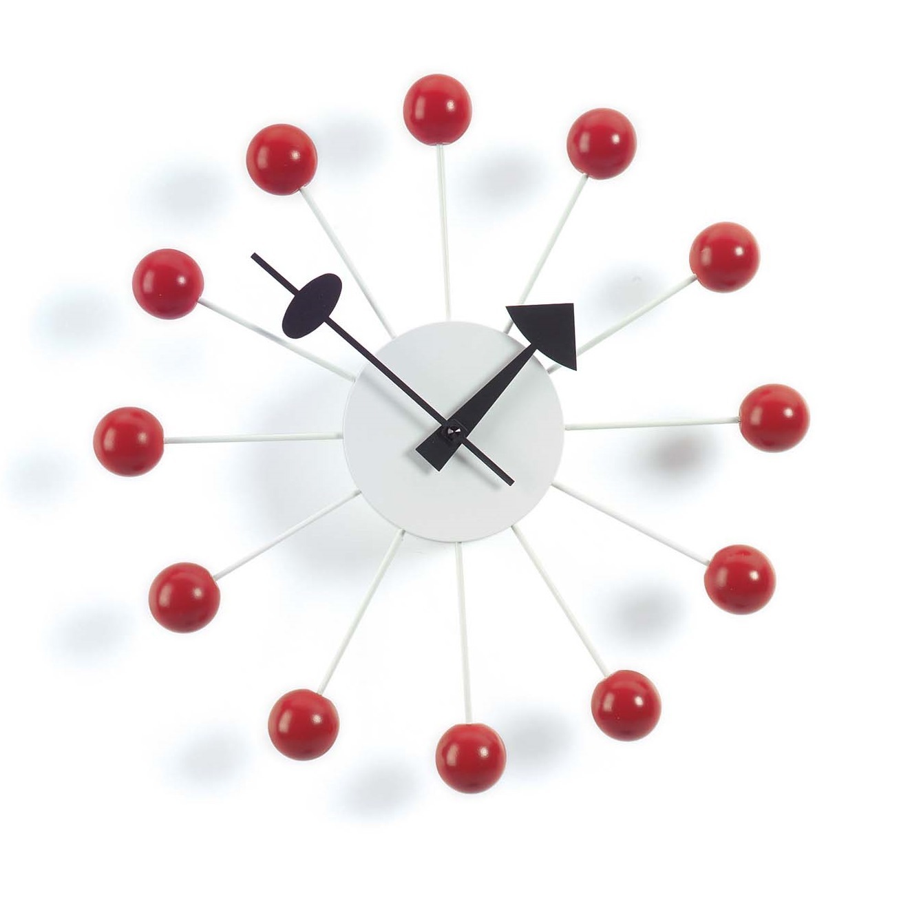 Ball Clock Wall Clock - red Vitra