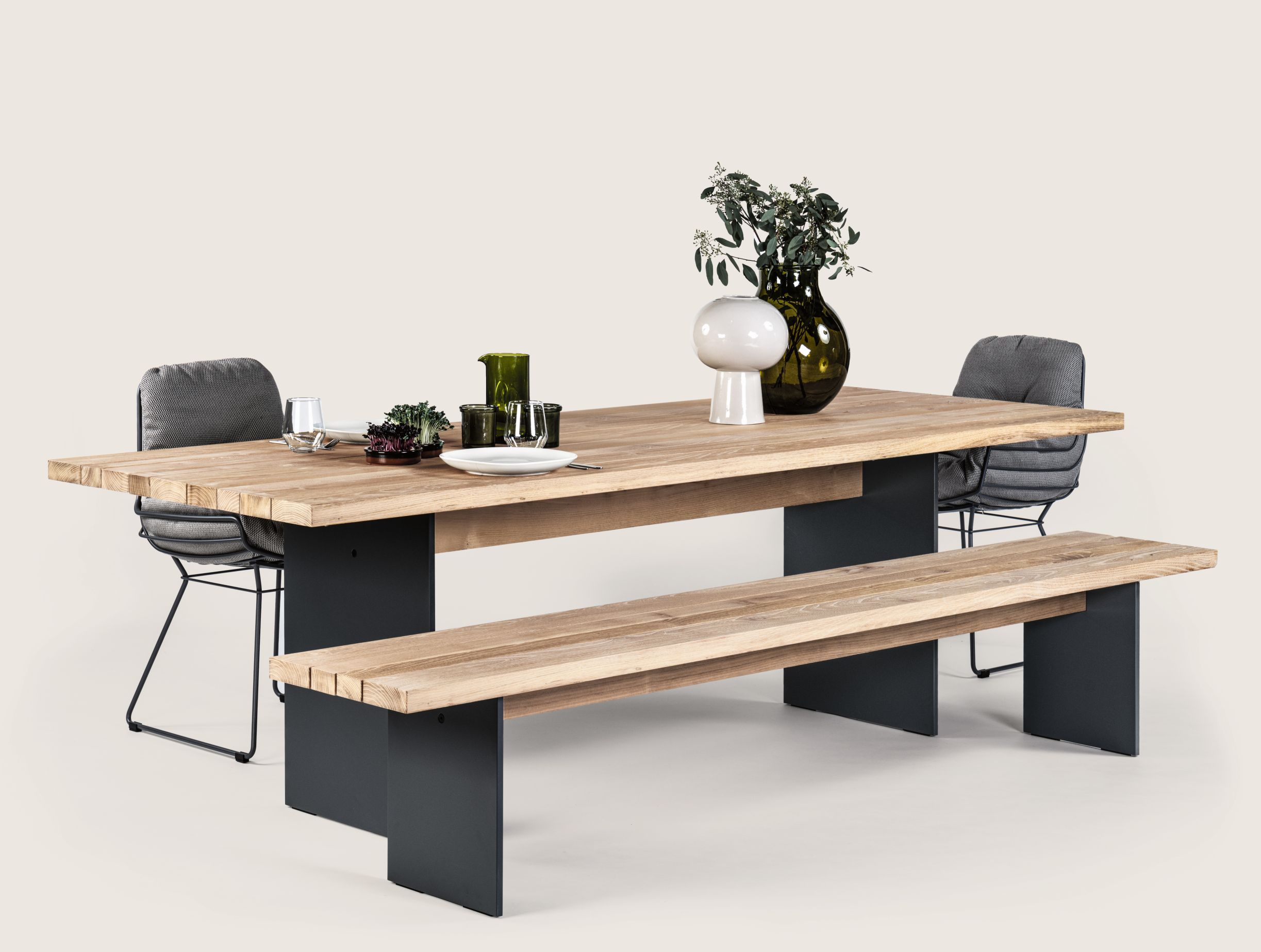 SC 48 Outdoor bench Brushed oiled acacia Janua 