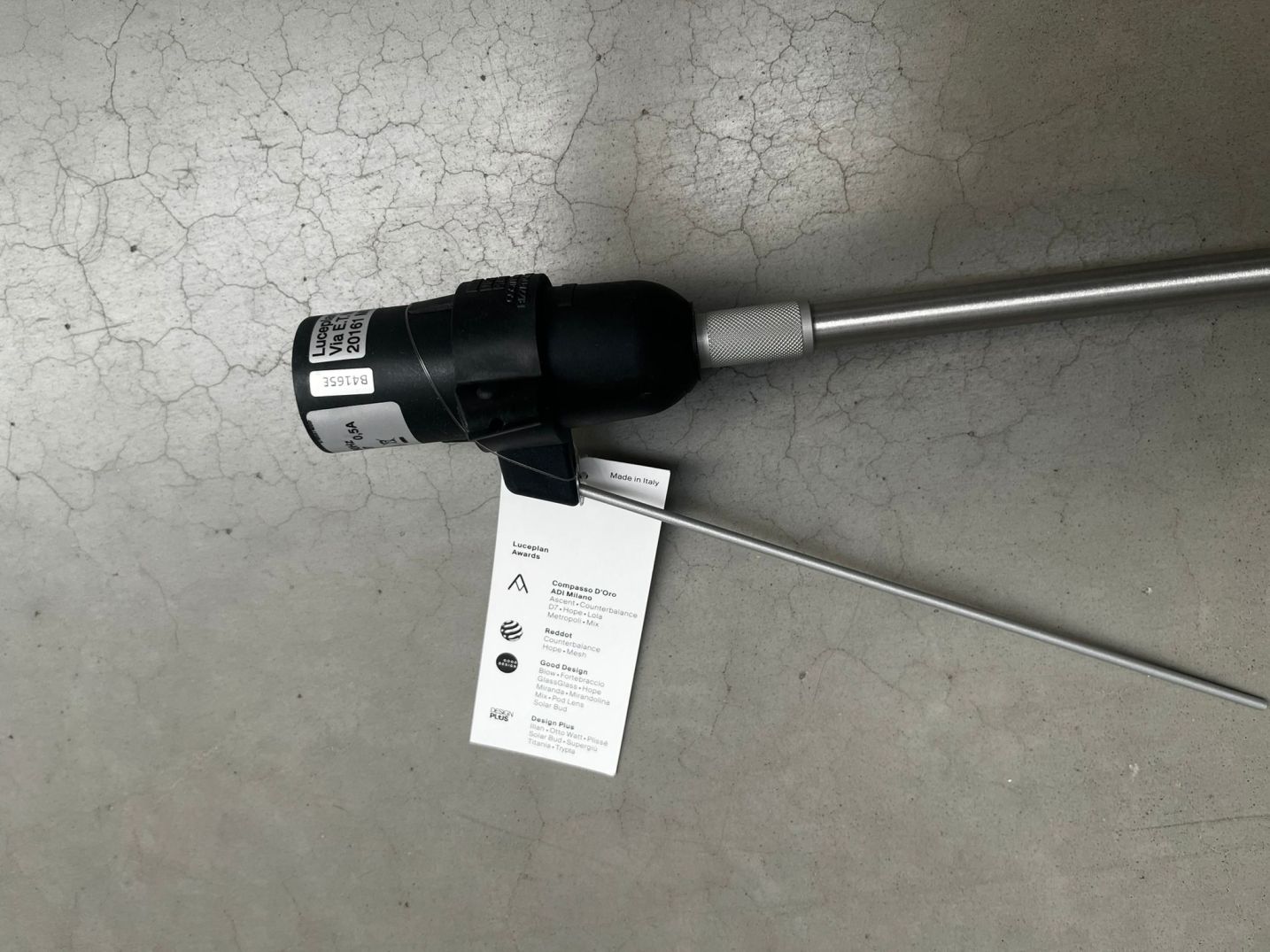 Costanza D13 a.i.f Wall lamp fixed with on/off switch WITHOUT SHADE / ALUMINIUM Luceplan