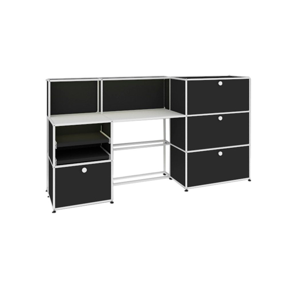 E worktable illuminated green USM Haller