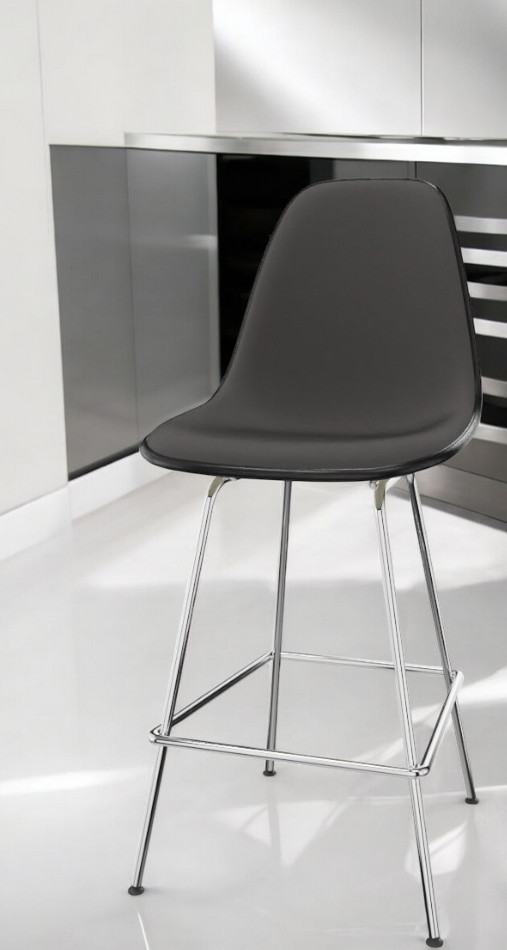 Eames Plastic Bar Stool Bar Stool Medium Fully upholstered Vitra 