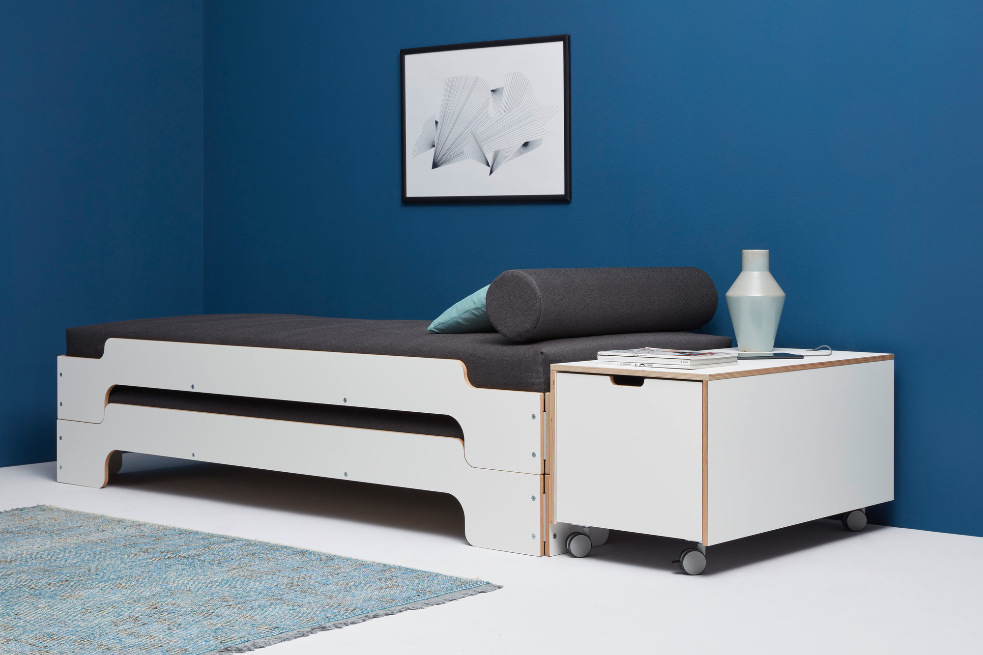 Comfort Bedding box 16 with Drawer on wheels Müller Möbelwerkstätten