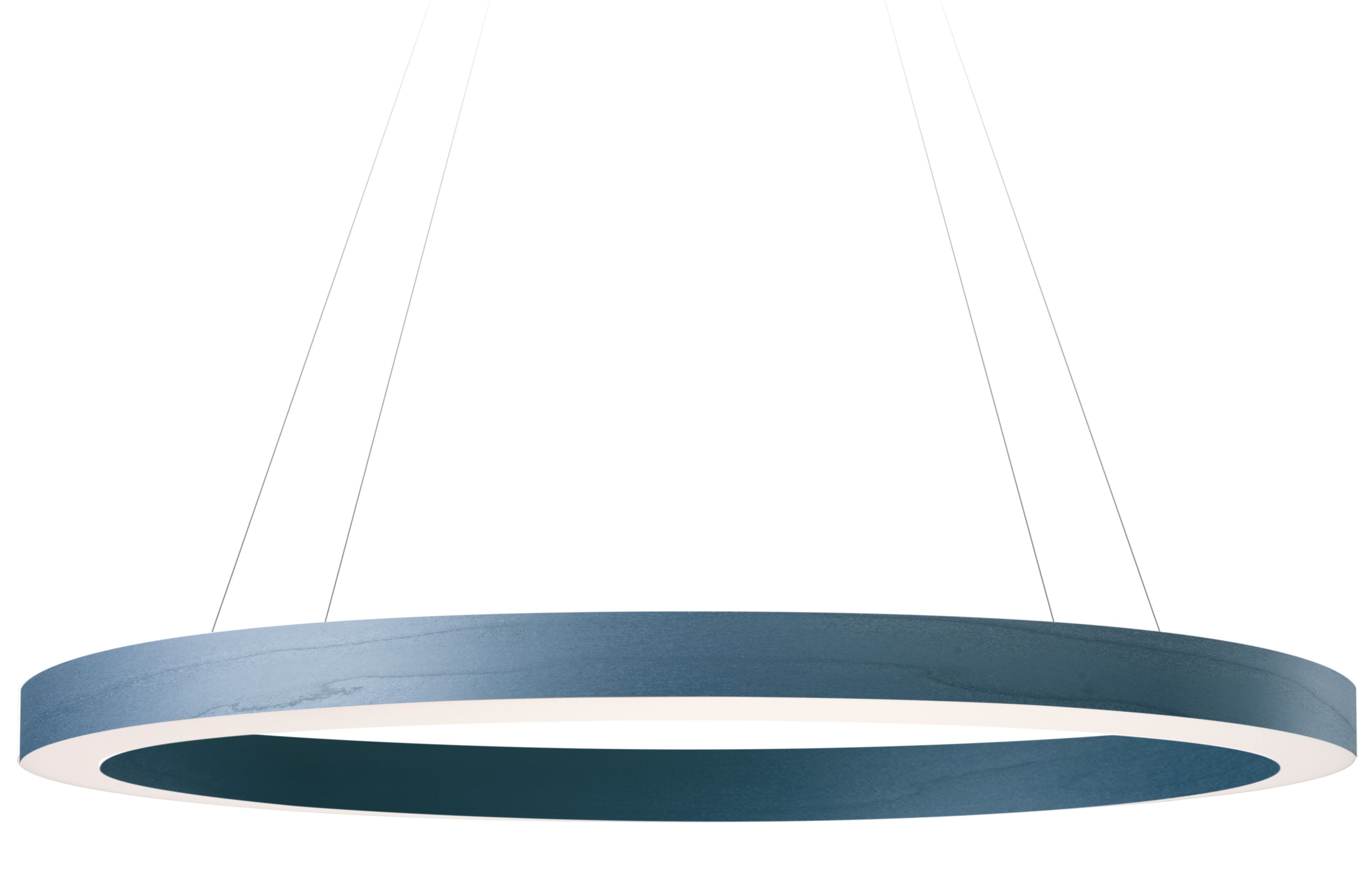 Blaue Oh!-Line Pendelleuchte von LZF Lamps, runde Hängelampe mit indirektem Licht.
