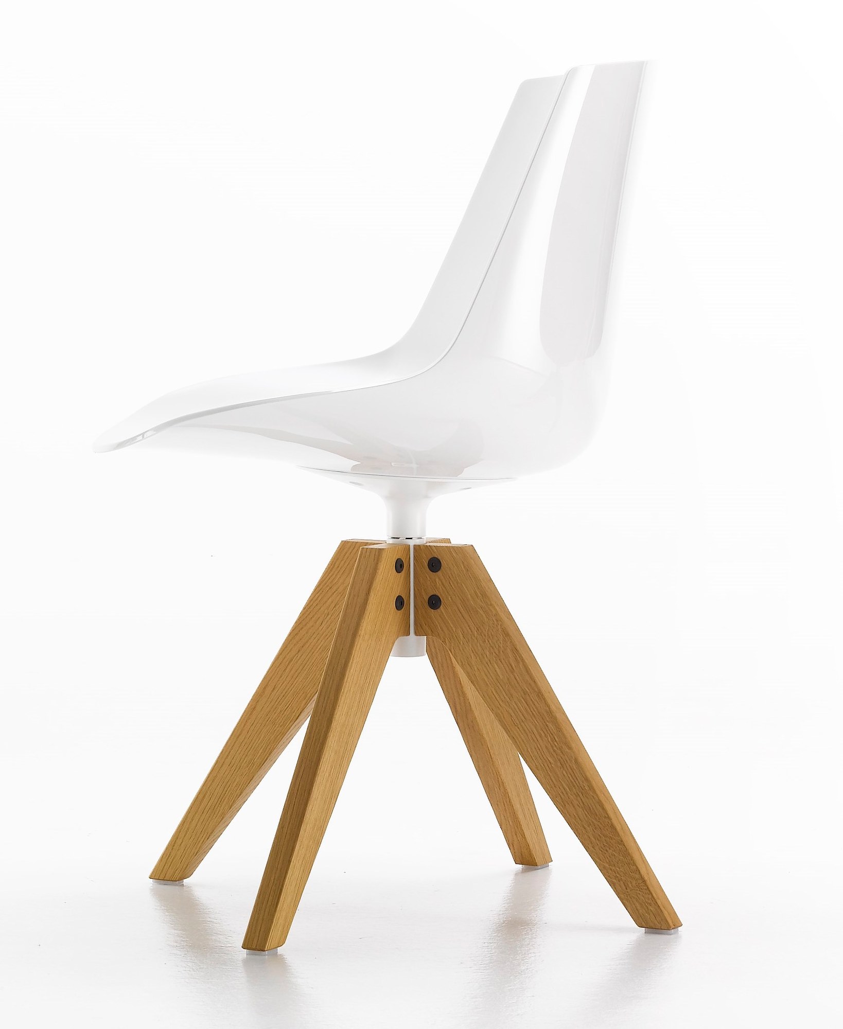 Flow Chair Four-legged frame VN Oak MDF Italia-White