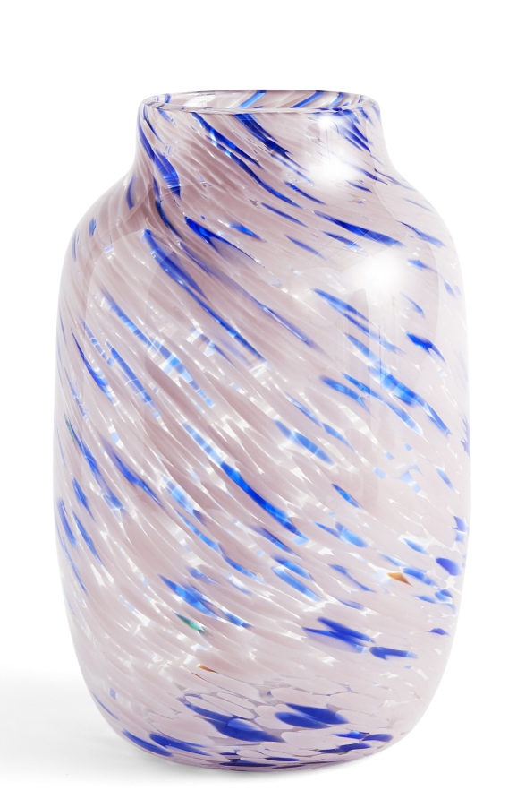 Splash Vase Round L Light pink and blue Hay SINGLE PIECES