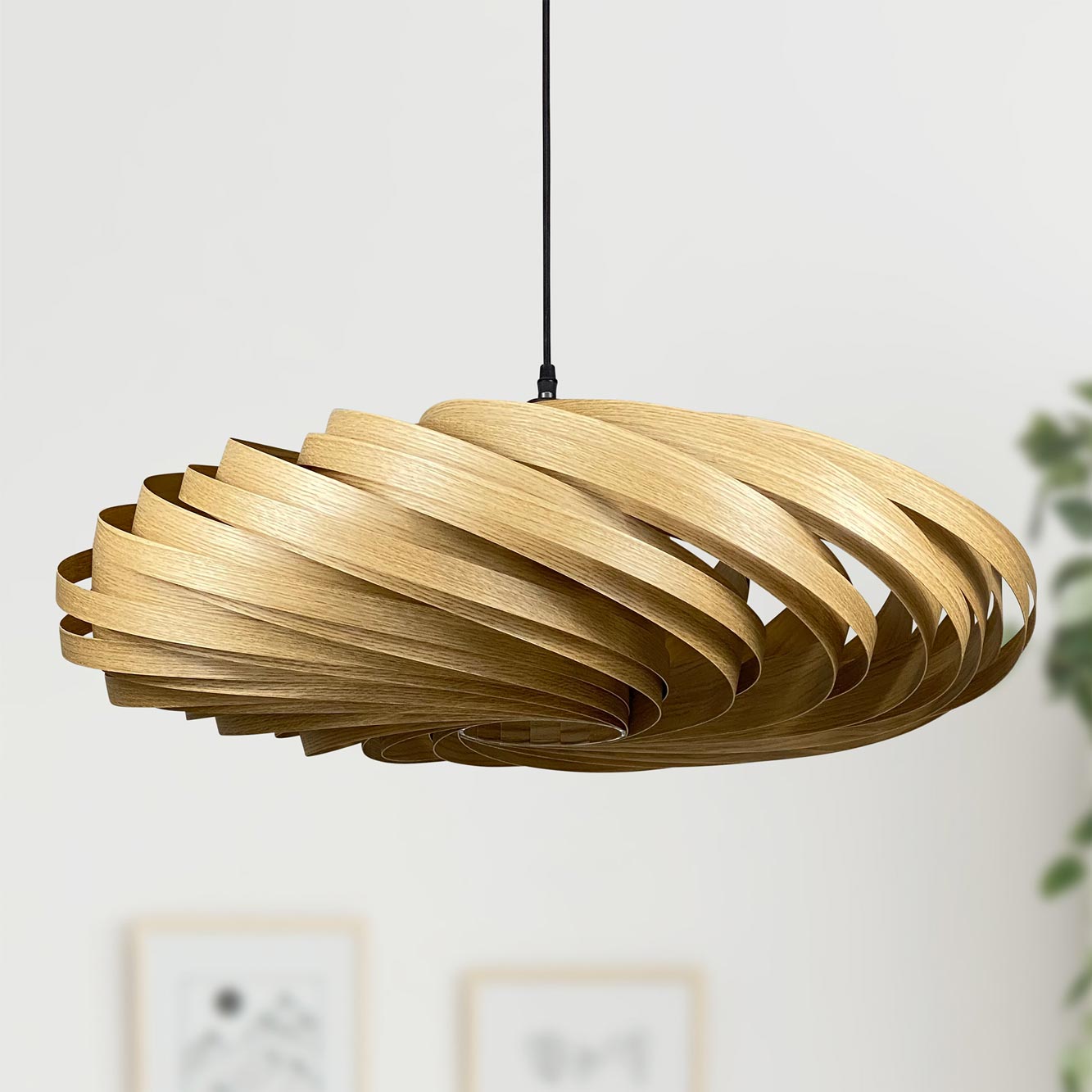 Veneria Pendant lamp Ø70 cm Oak Gofurnit