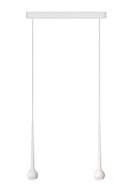 Falling Sun Trace Two Pendant light WHITE Grau SINGLE PIECES