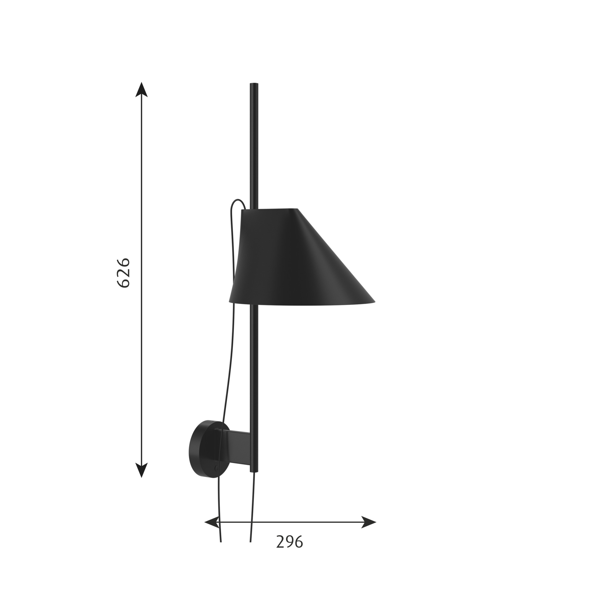 Yuh LED Wall Lamp Louis Poulsen Black