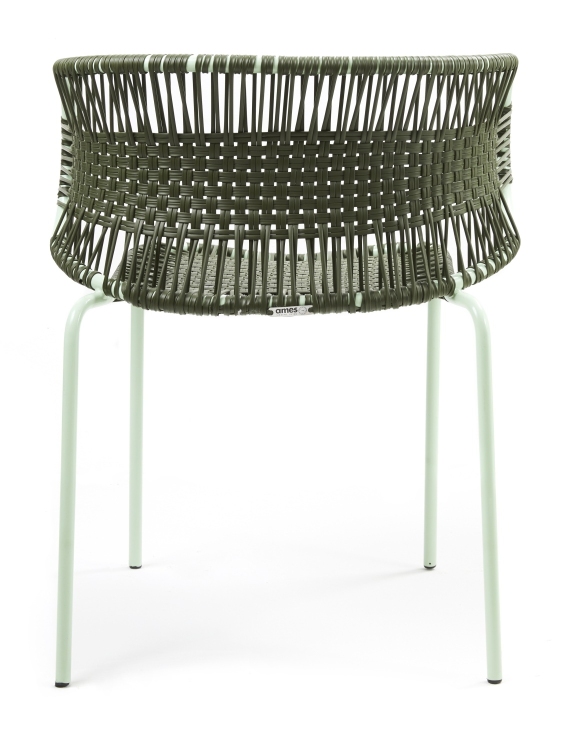 Cielo Stacking Armchair Stackable Armchair Outdoor ames Olive green - Pastel green
