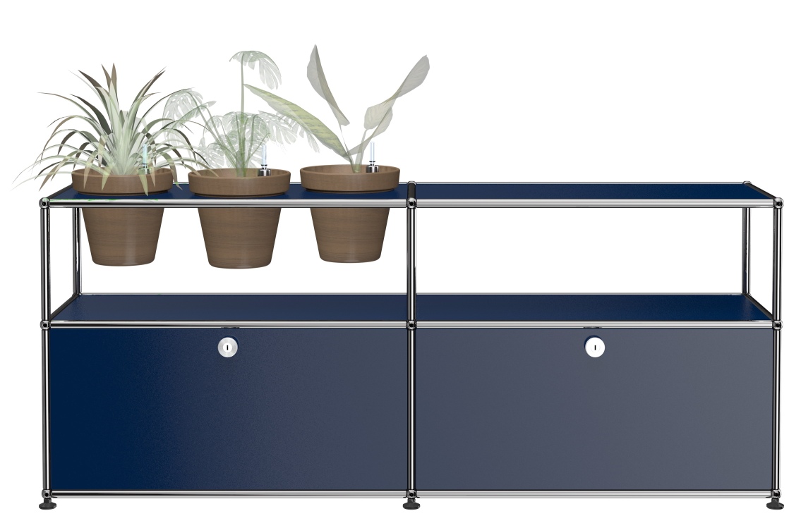 Plant worlds Sideboard Configuration 1 USM Haller Steel blue