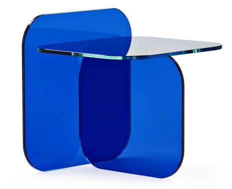 Sol Side Table ClassiCon Crystal glass royal blue