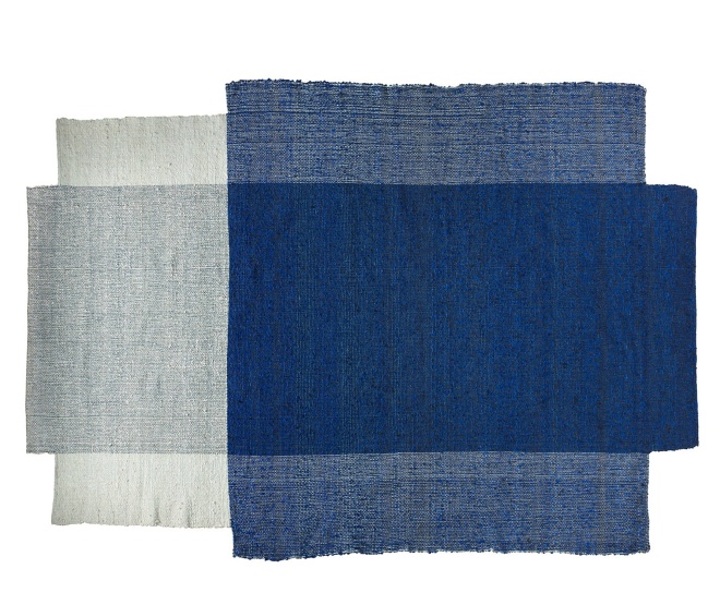 Nobsa Rug Large Carpet ames Navy blue / Light green / Cream