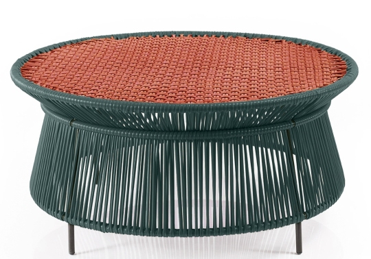 Caribe Chic Low Side Table Side table Outdoor ames Moss green / Copper / Black