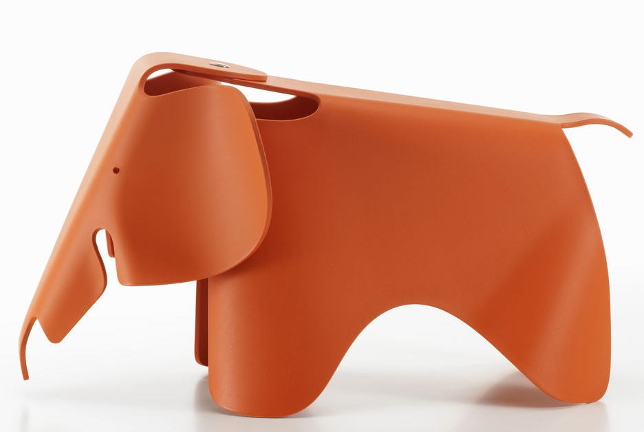 Eames Elephant Stool RE Vitra Red Orange