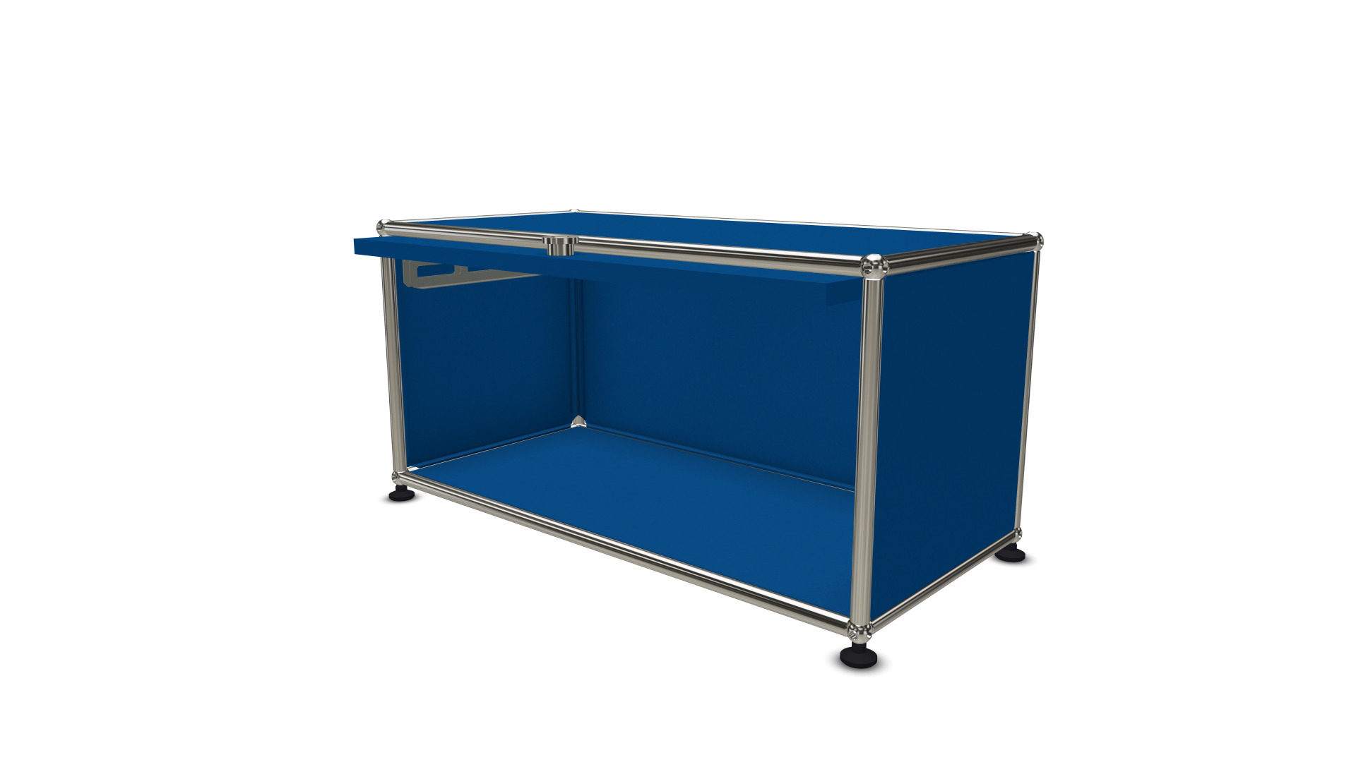 USM Haller Möbelbausystem: Enzianblaue Einschubtür als Ersatzteil für modulare Regale und Sideboards.