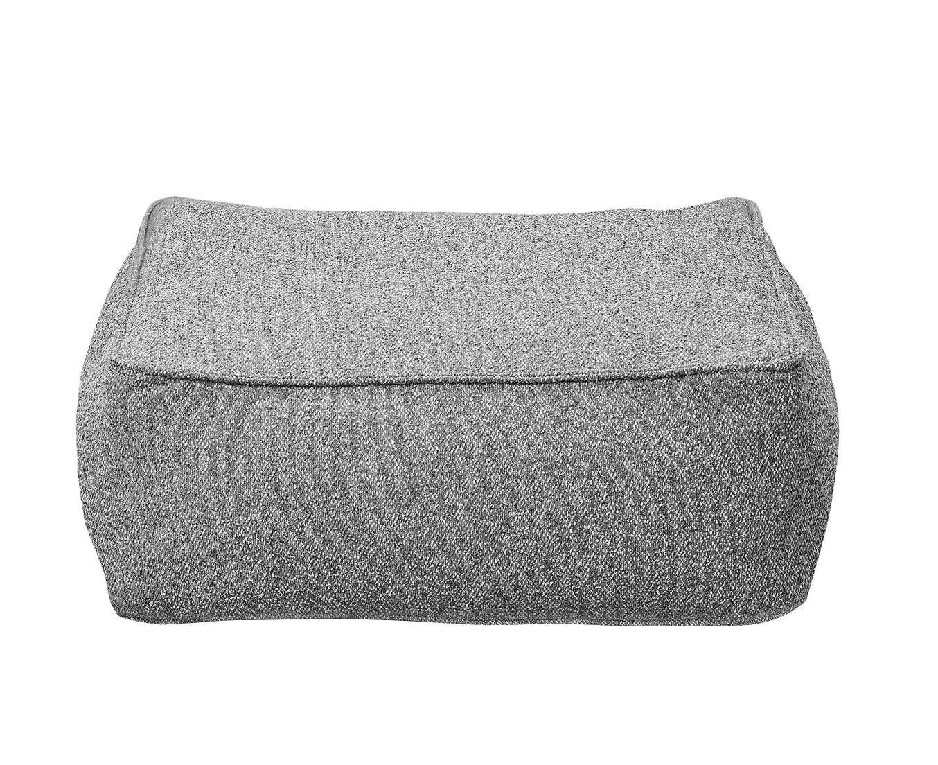 Grauer Grow Pouf Hocker von Blomus für den Outdoor-Bereich, modernes Sitzmöbel.