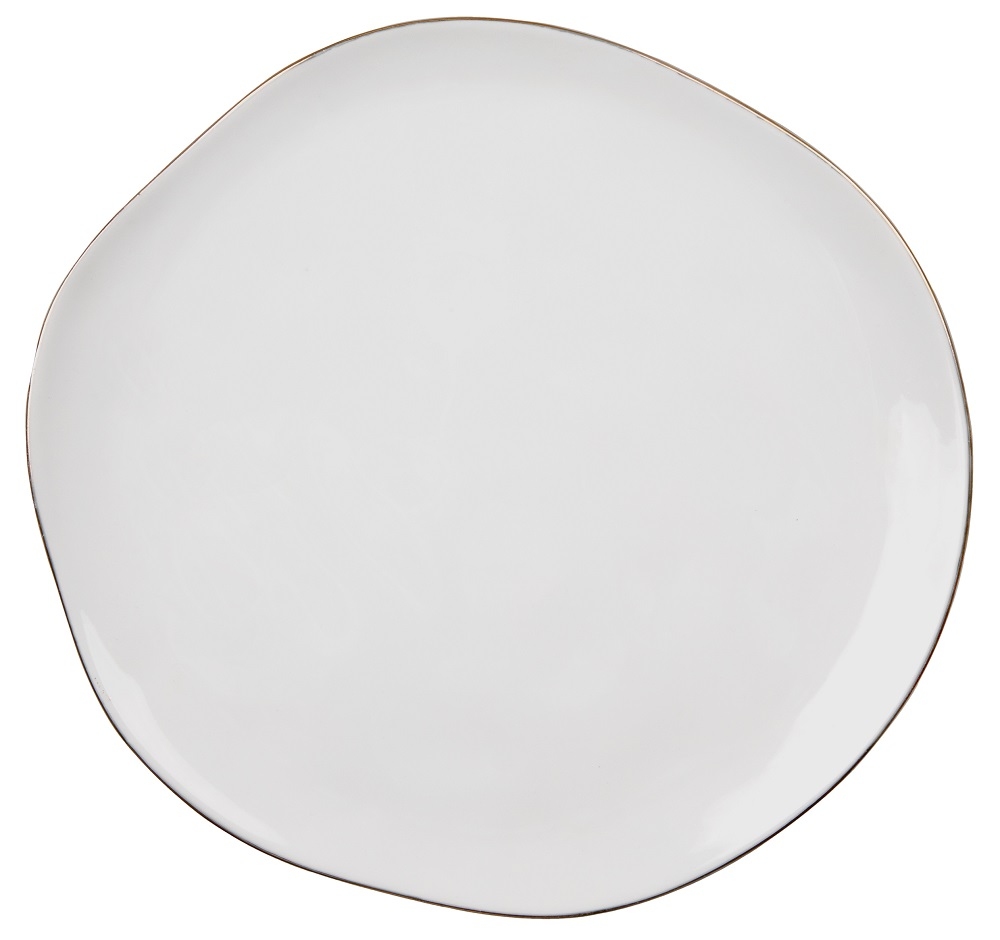 DINING Mix & Match plate large with gold rim Räder SINGLE PIECES