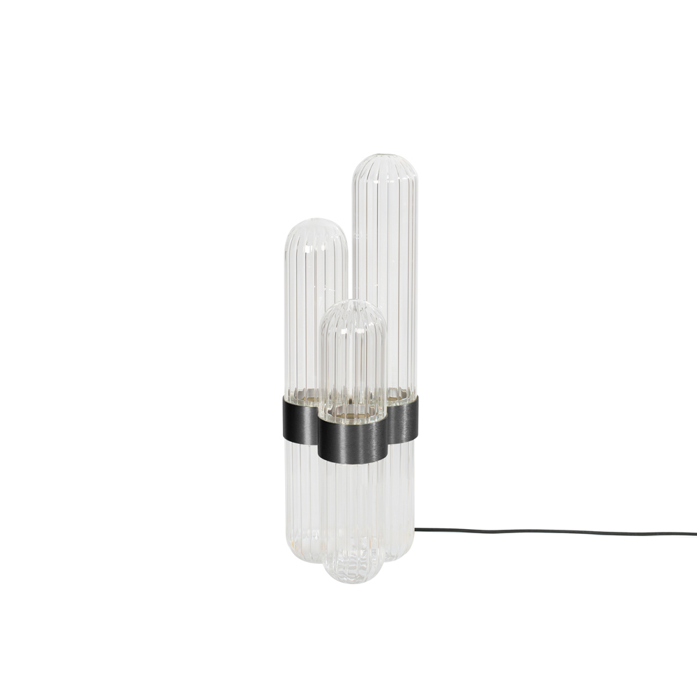 Cactus floor lamp small Transparent/ black with fixed LED 1600lm Pulpo