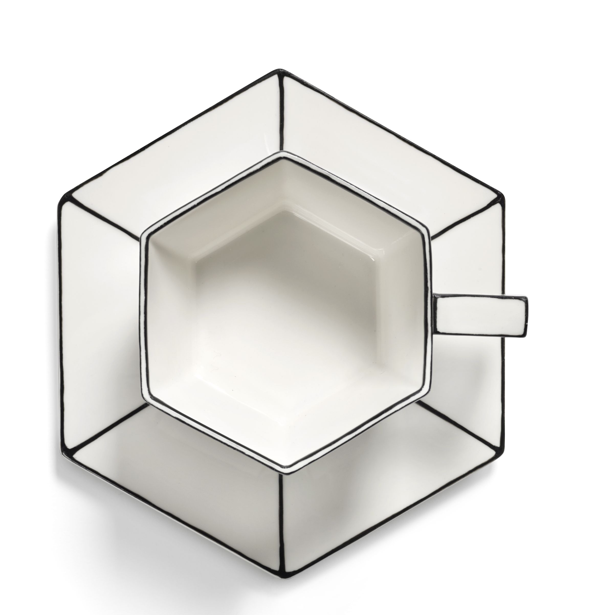Capuucino cup white/black Carte Blanche Serax  