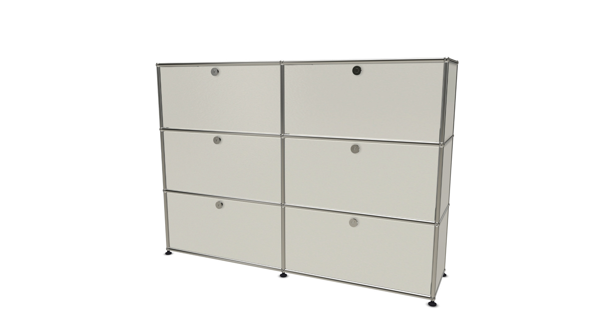 USM Haller Highboard 6 Klappen weiß