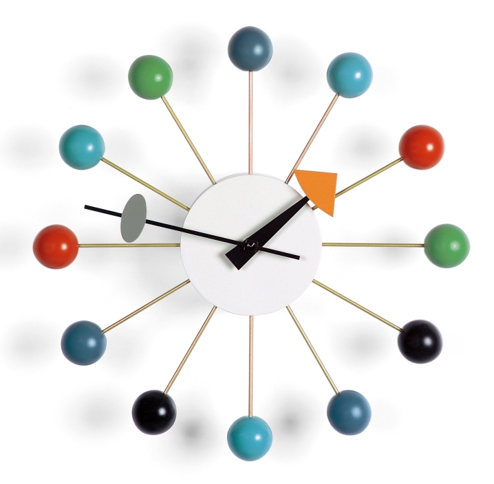 Ball Clock wall clock - multicoloured Vitra SINGLE PIECE