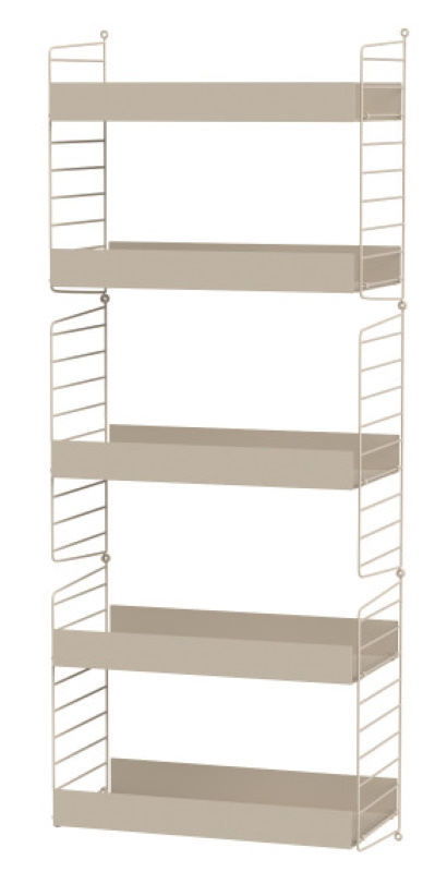 String  Living room wall shelving system B String Furniture Beige - Beige