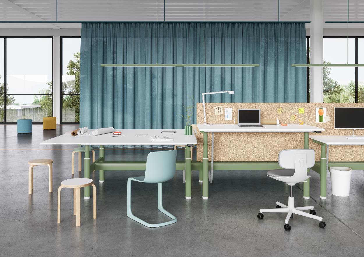 Tyde 2 Sitting and Standing table 160 cm Vitra