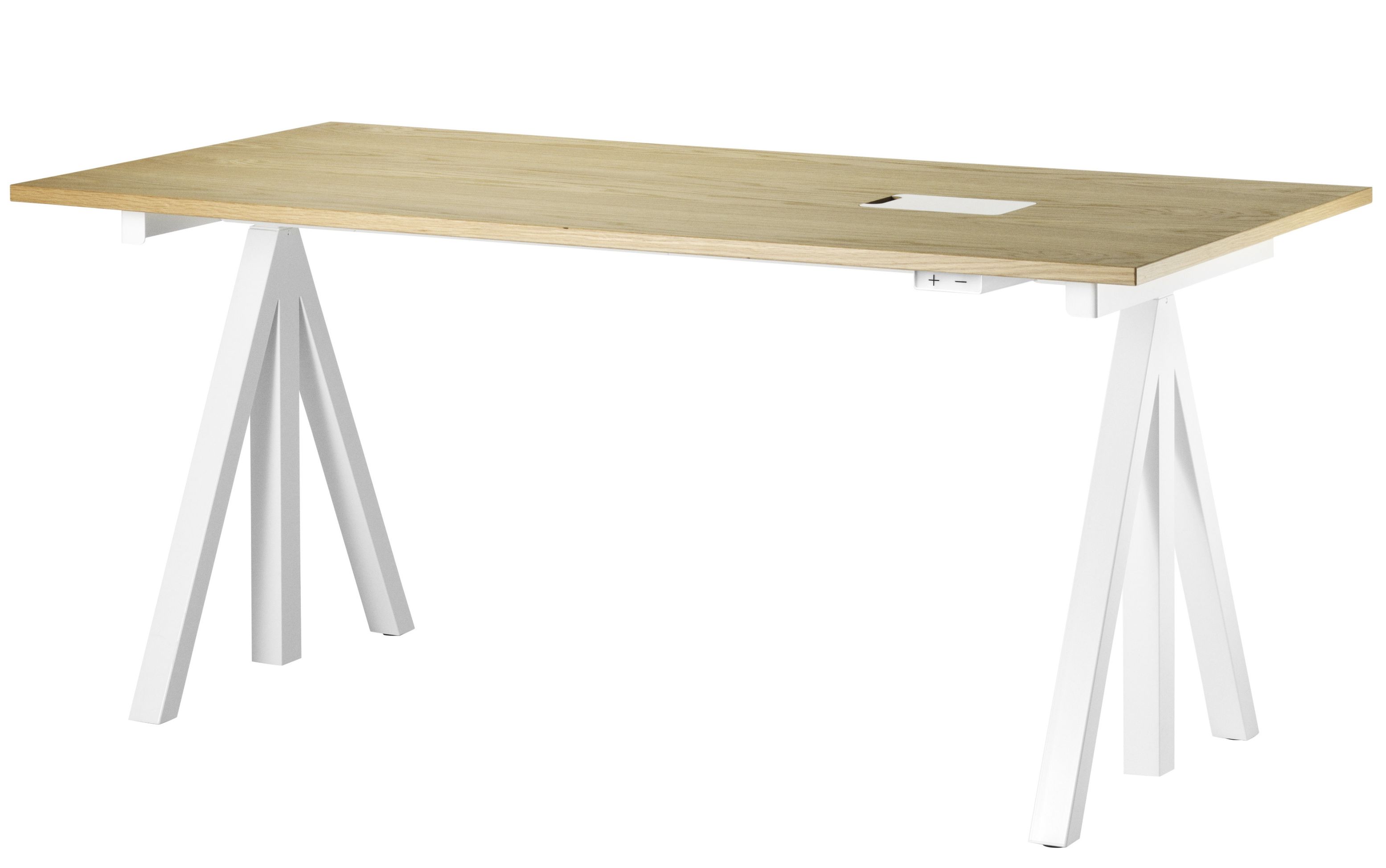 Height Adjustable Desk String Furniture Oak