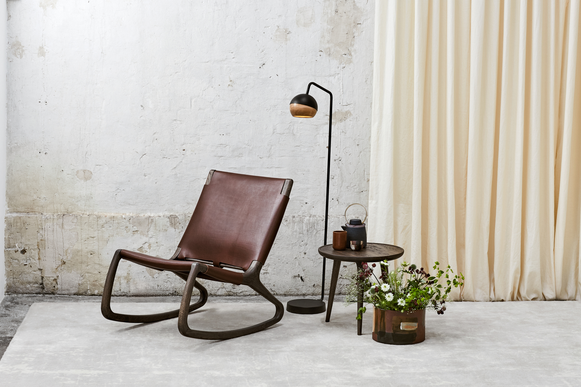 Rocker Rocking Chair Harness Leather Mater