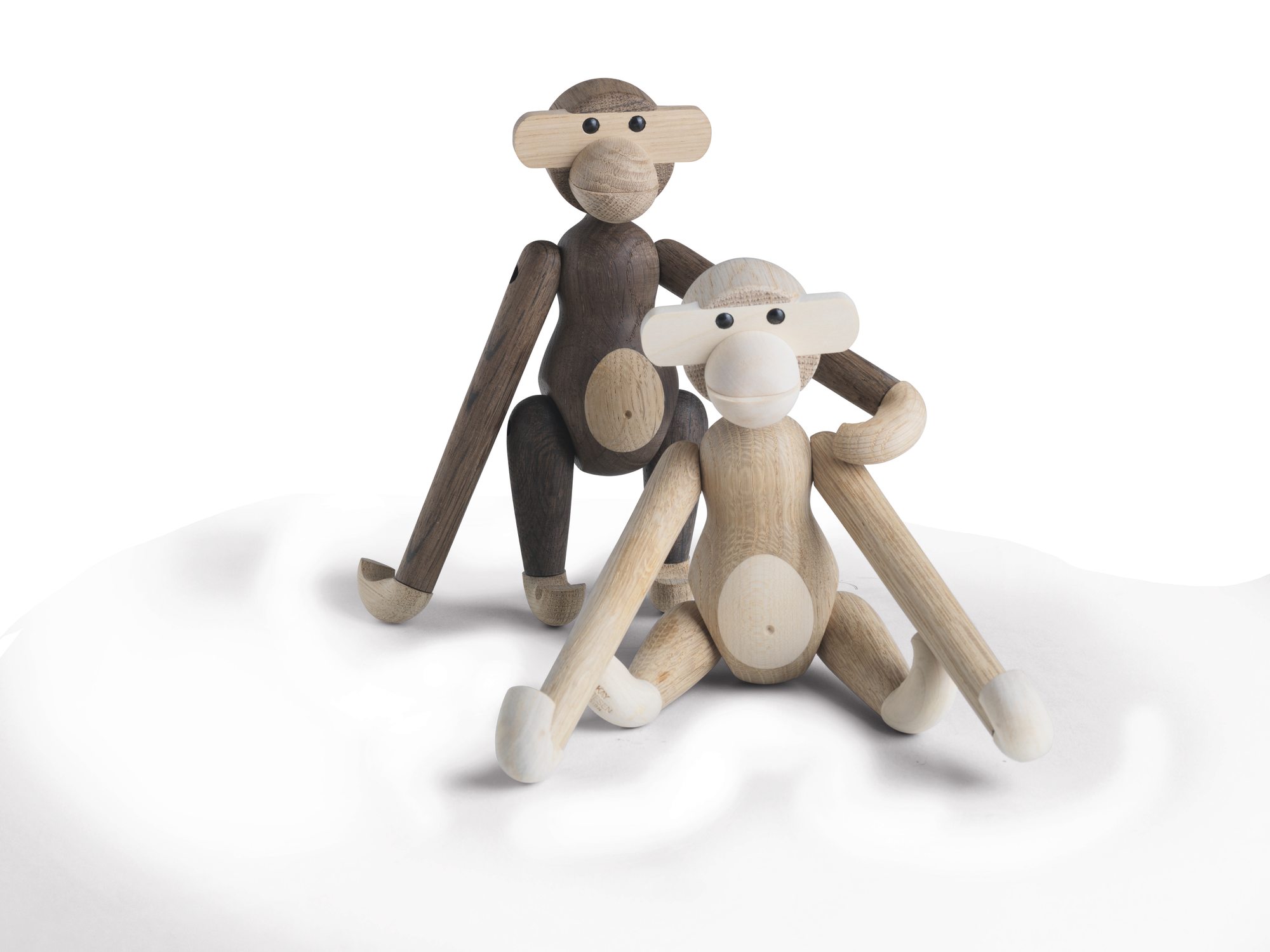 Monkey small wooden figure smoked oak Kay Bojesen